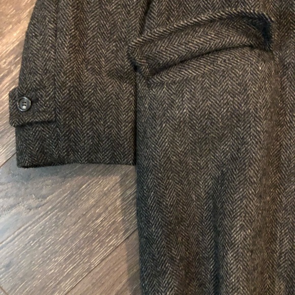 Vintage Zero King Pure Virgin Wool Tweed Coat Faux Fur Lining Women’s Large - Picture 4 of 10